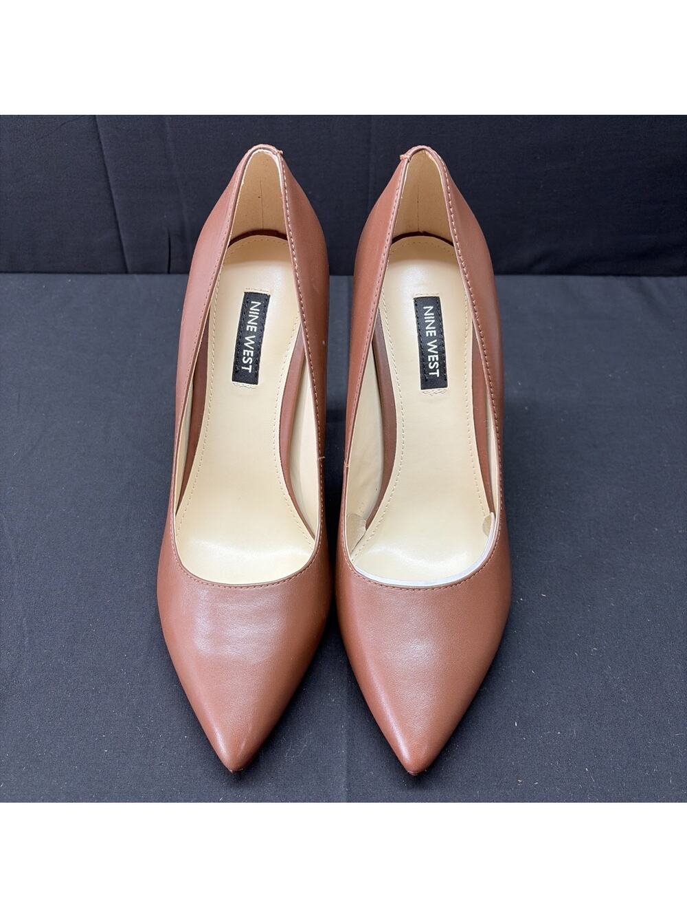 Nine West Women's Tatiana Pump, Medium Brown Leather 210, Size 7 Ships Same Day!